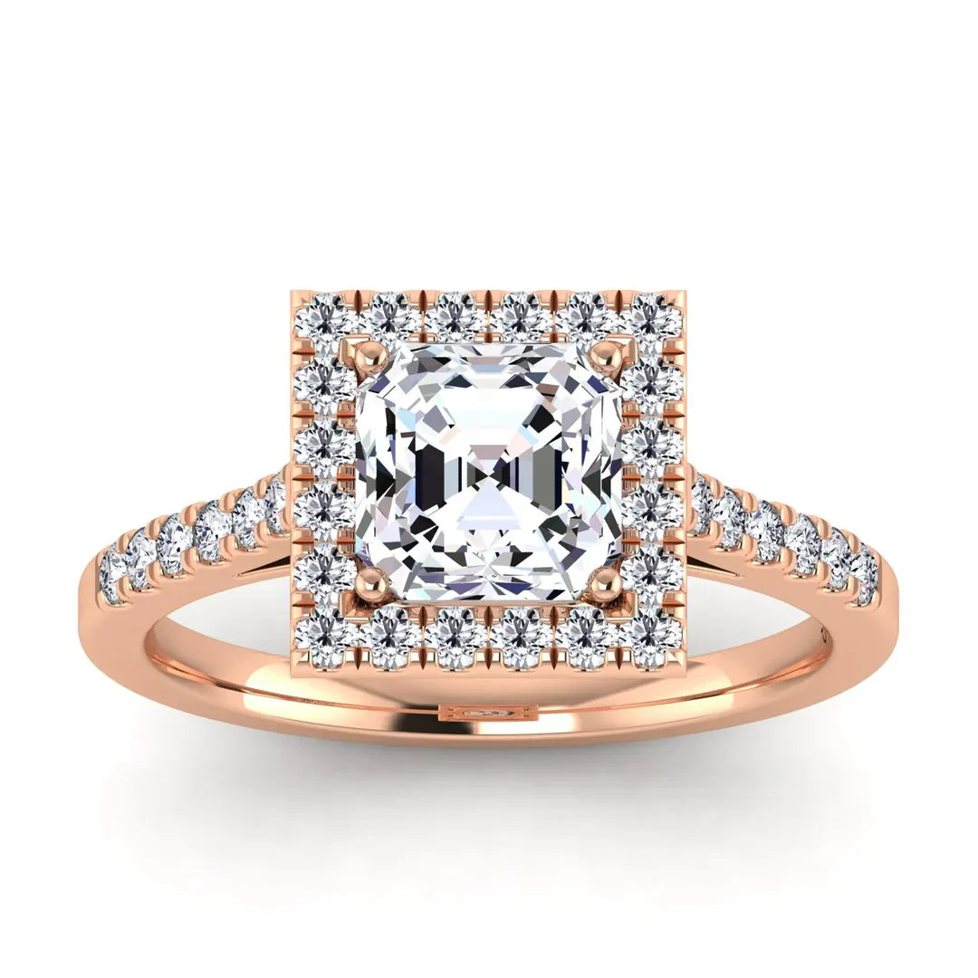 halo round engagement rings