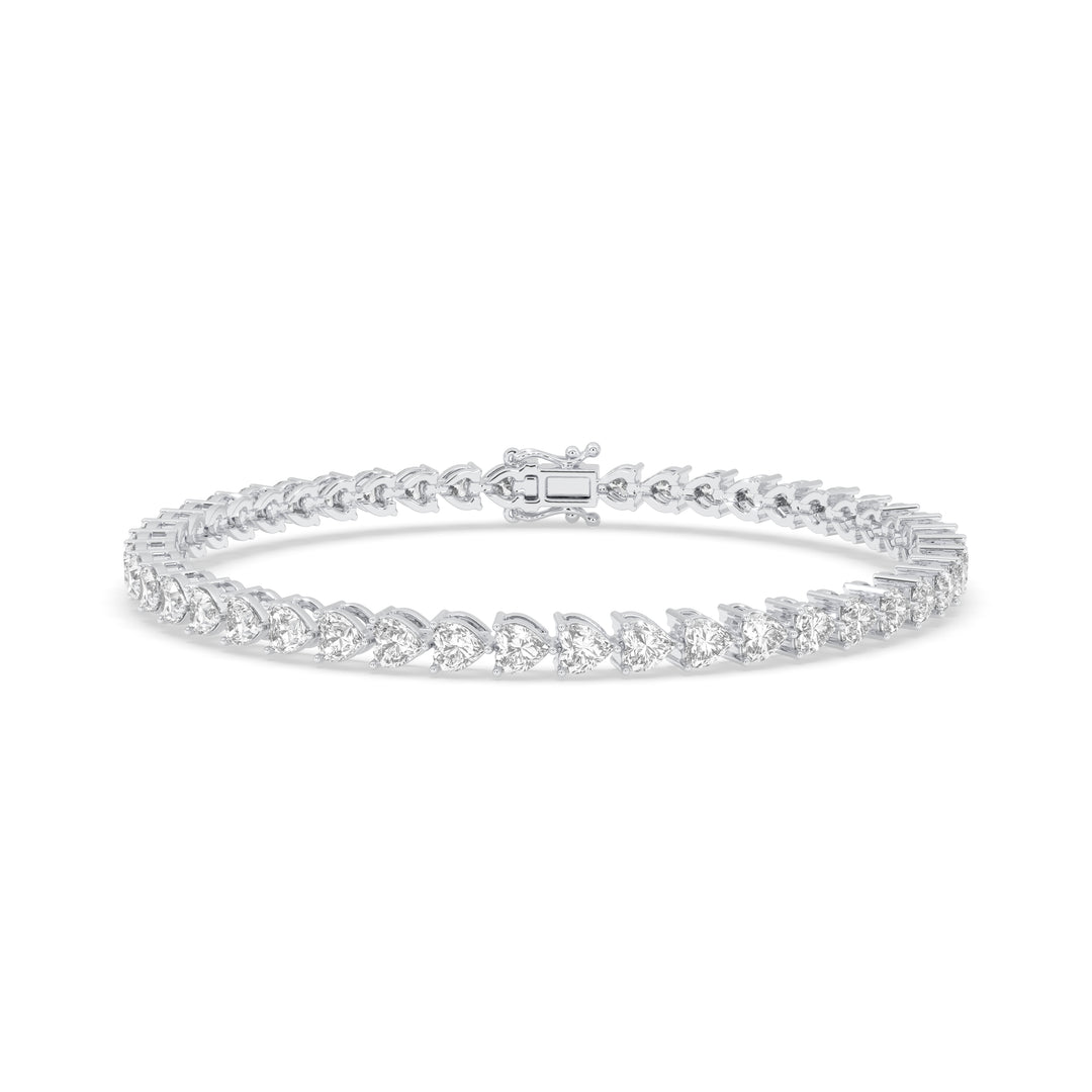 Heart East-West Tennis Bracelet