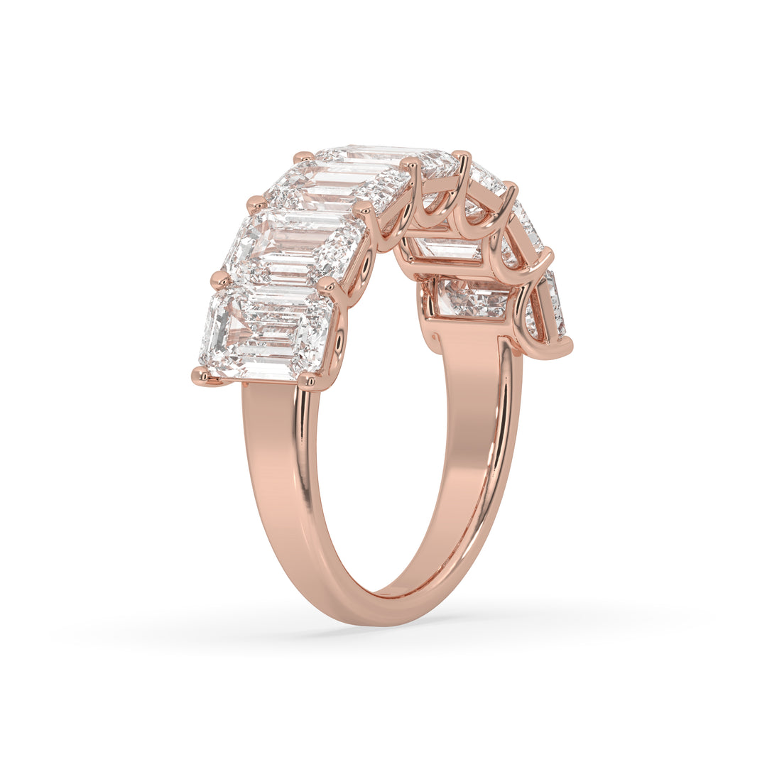 Emerald Cut 7 Stone Ring