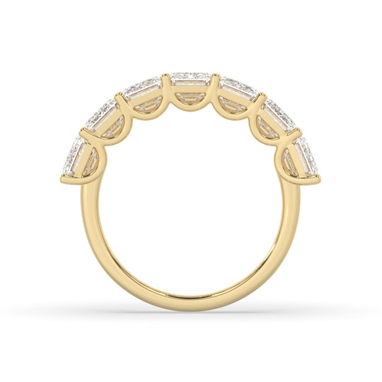 Emerald Cut 7 Stone Ring