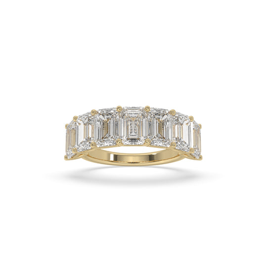 Emerald Cut 7 Stone Ring