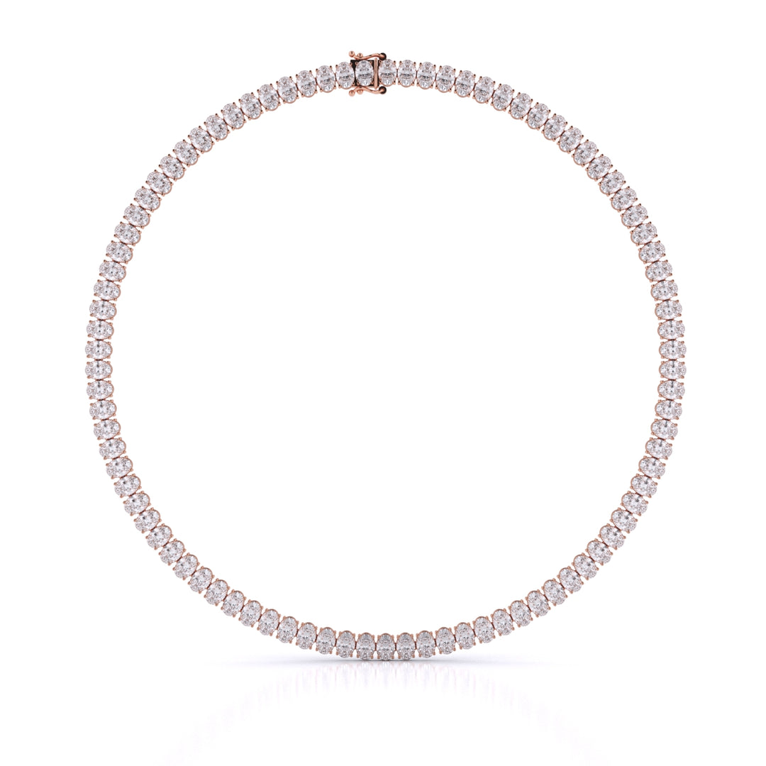 Oval Cut Tennis Necklace