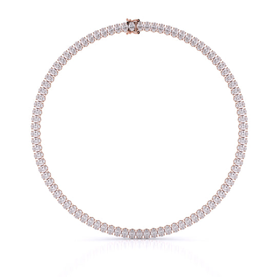 Oval Cut Tennis Necklace