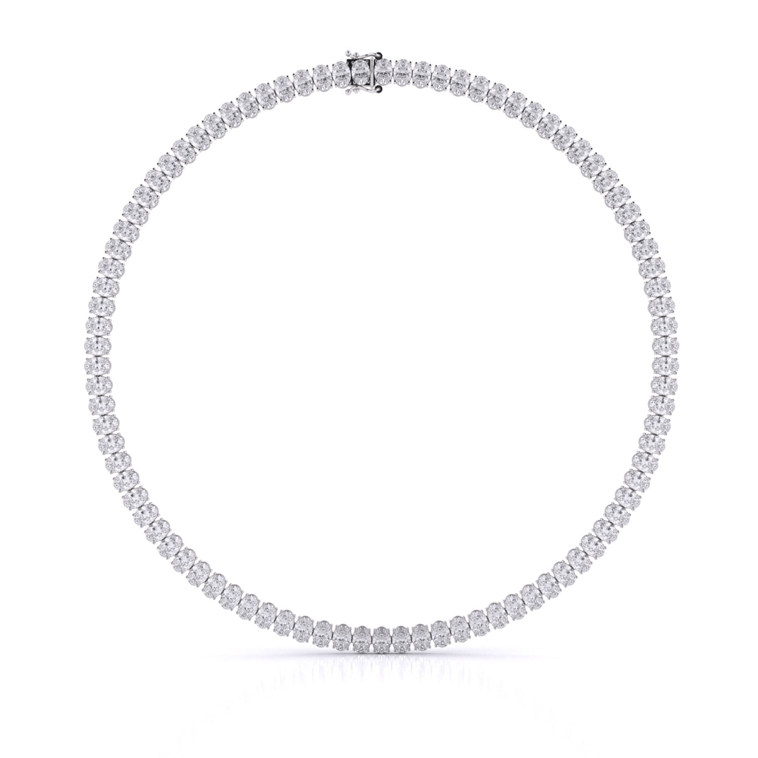 Oval Cut Tennis Necklace