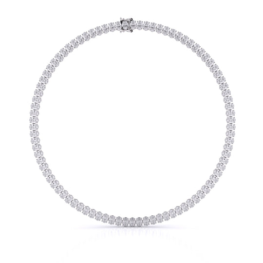 Oval Cut Tennis Necklace