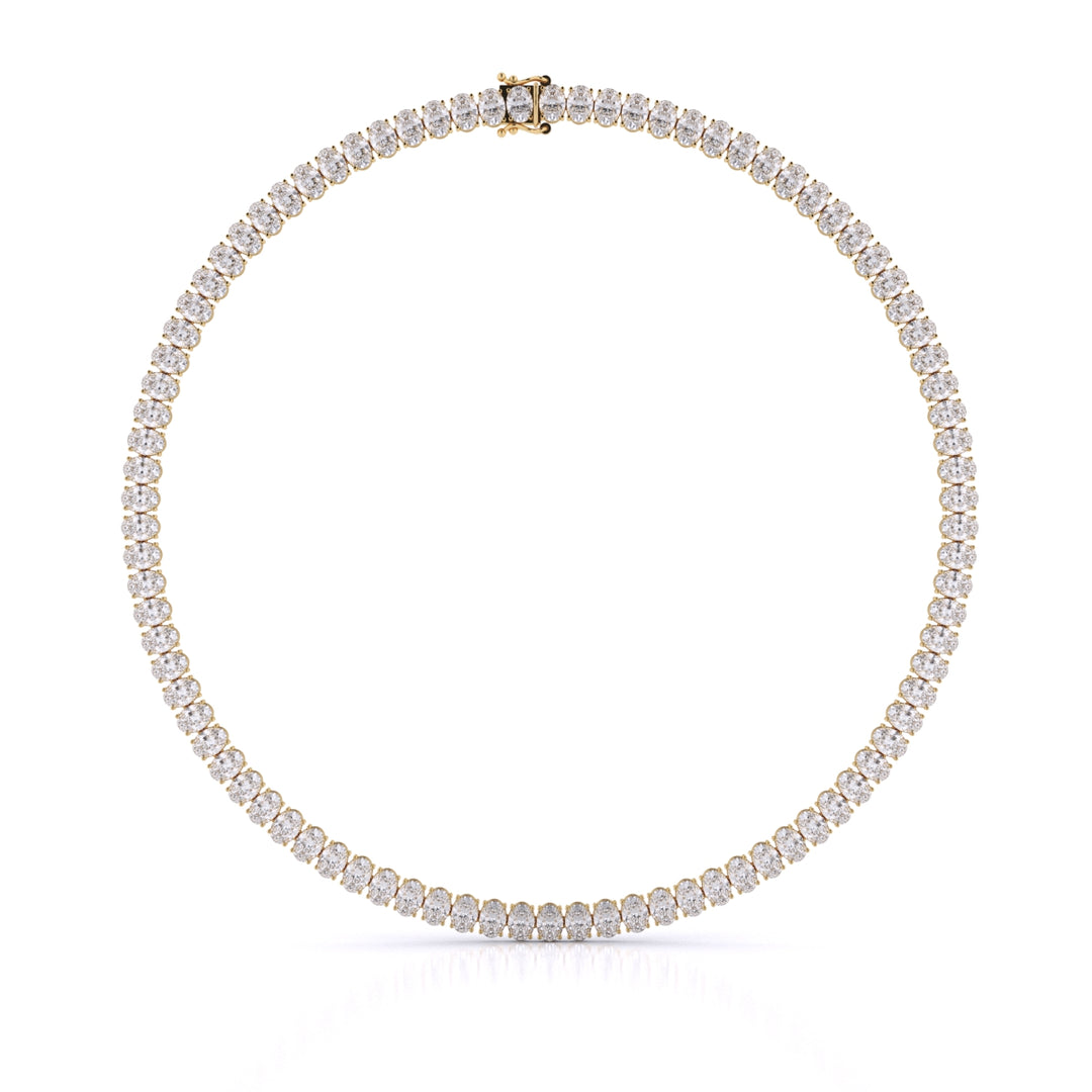 Oval Cut Tennis Necklace