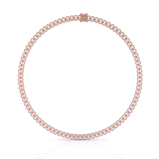 Oval Cut Tennis Necklace