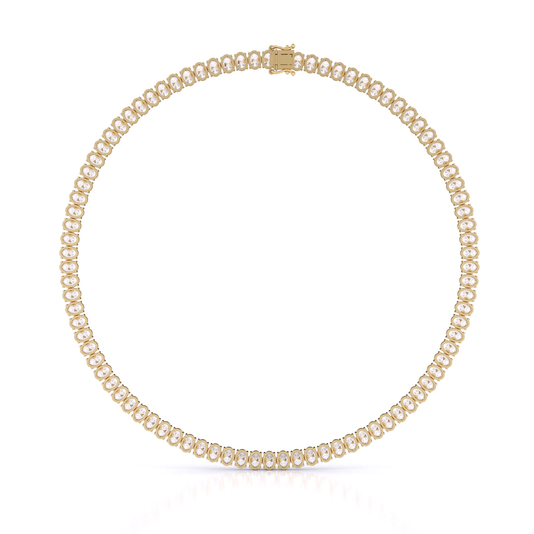 Oval Cut Tennis Necklace