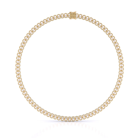 Oval Cut Tennis Necklace