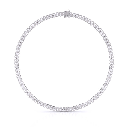 Oval Cut Tennis Necklace