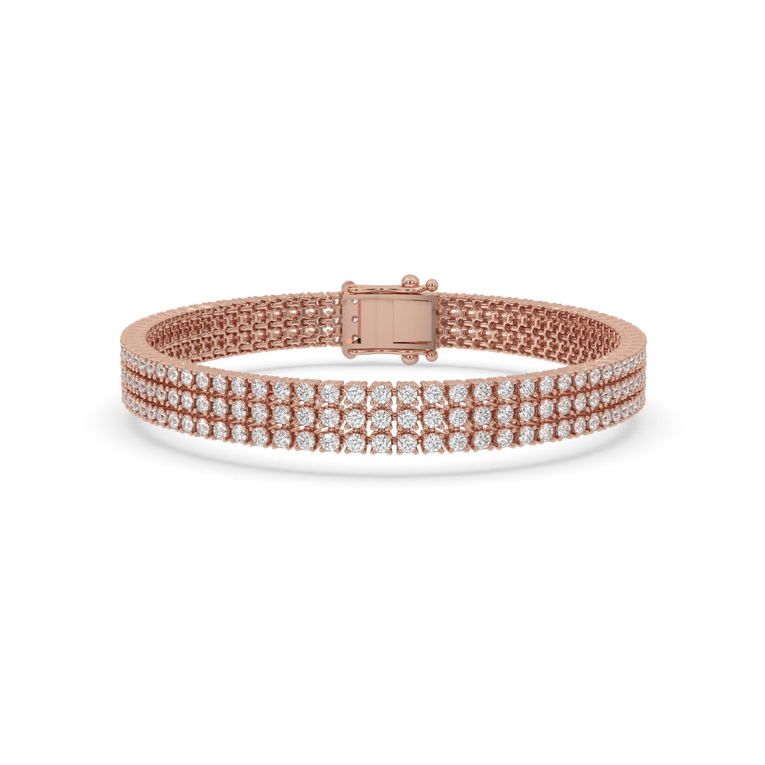 Triple-Row Bracelet Tennis Bracelet