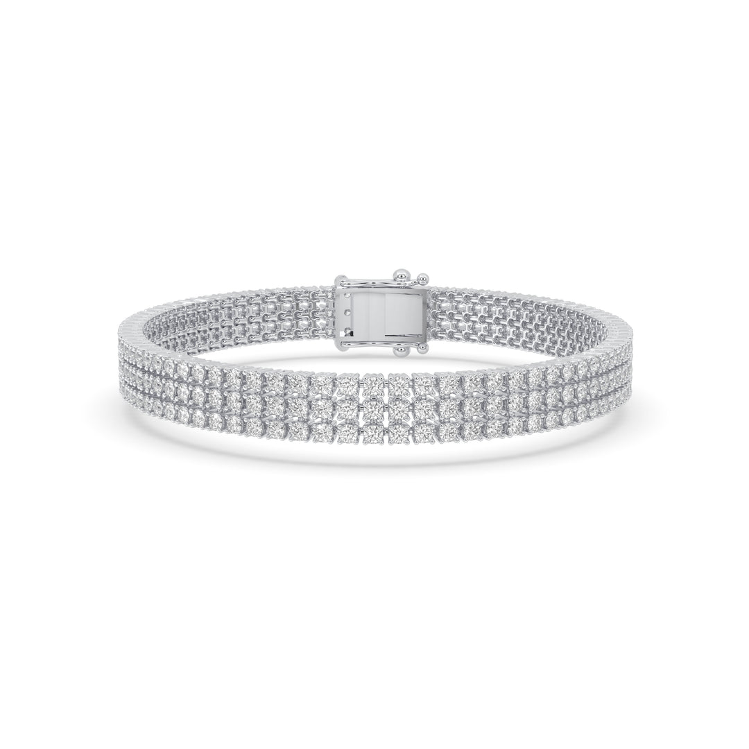 Triple-Row Bracelet Tennis Bracelet