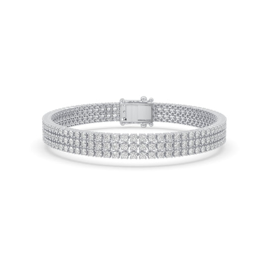 Triple-Row Bracelet Tennis Bracelet