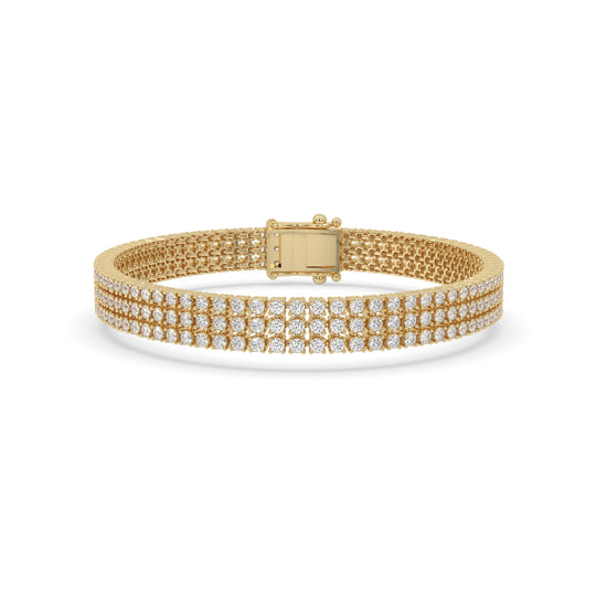 Triple-Row Bracelet Tennis Bracelet