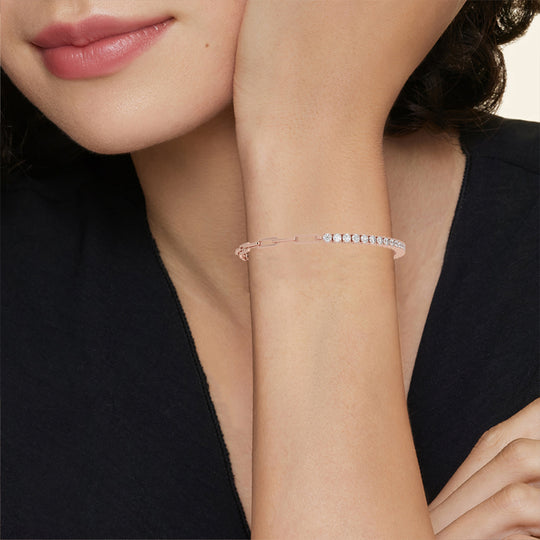 Round Tennis Link Bracelet