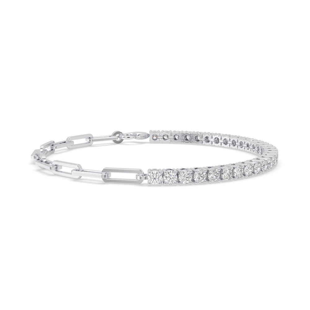 Round Tennis Link Bracelet