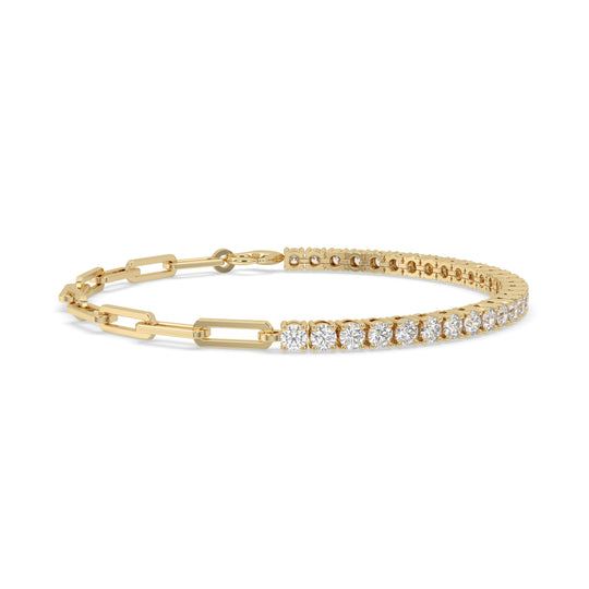 Round Tennis Link Bracelet