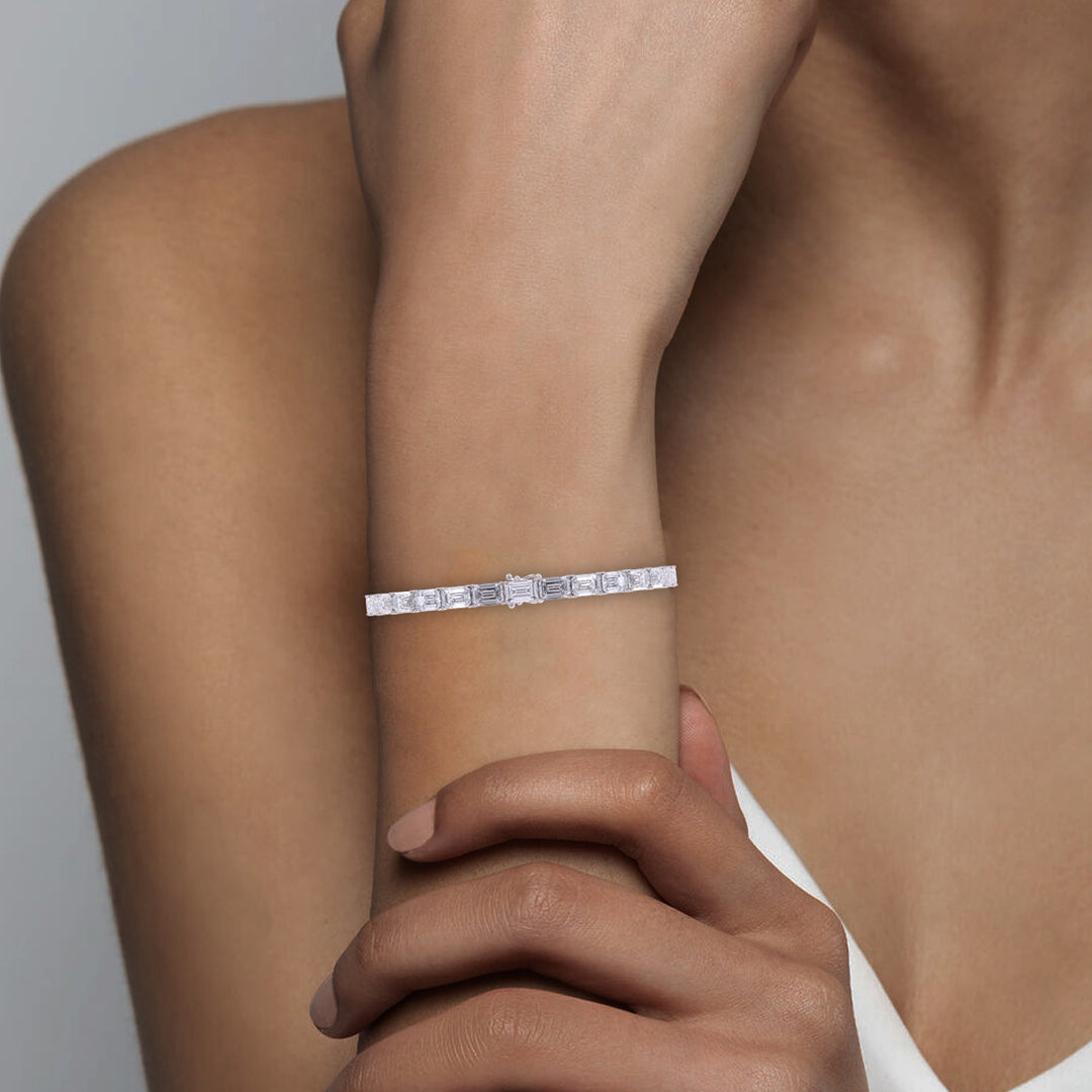 Emerald East-West Tennis Bracelet