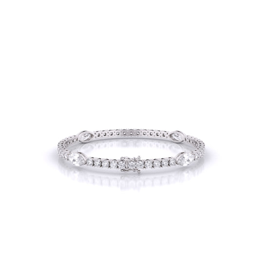 Fusion Tennis Bracelet with Round and Marquise