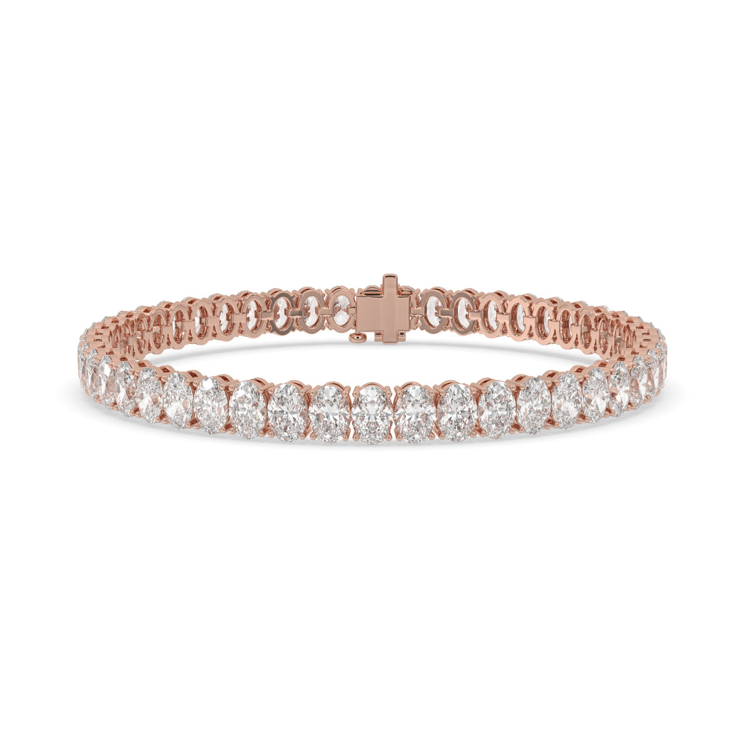 Oval Diamond Tennis Bracelet