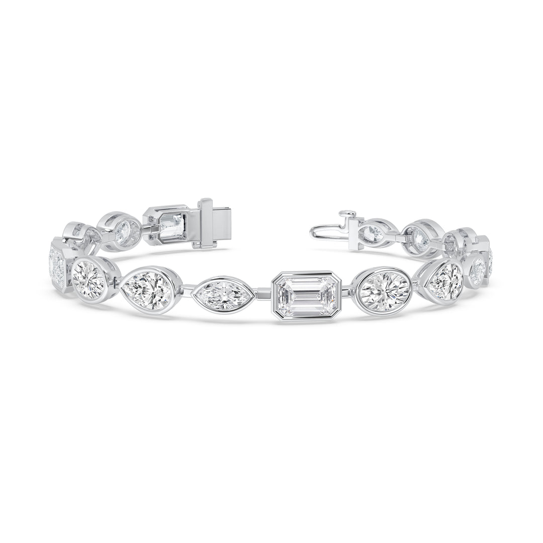 Fancy Mixed Shapes Bezel Set Bracelet