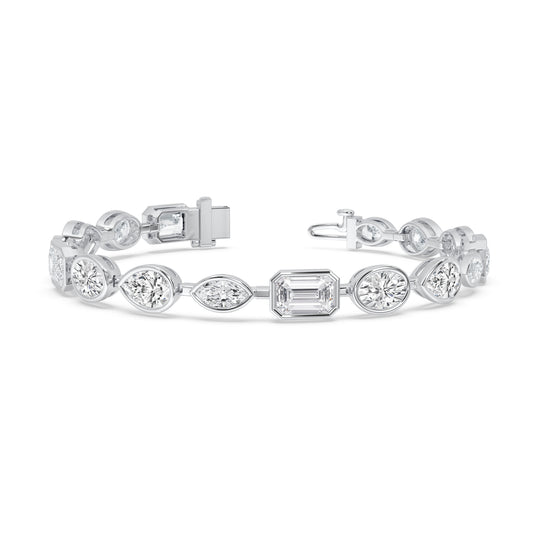 Fancy Mixed Shapes Bezel Set Bracelet