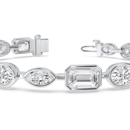 Fancy Mixed Shapes Bezel Set Bracelet