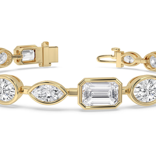 Fancy Mixed Shapes Bezel Set Bracelet