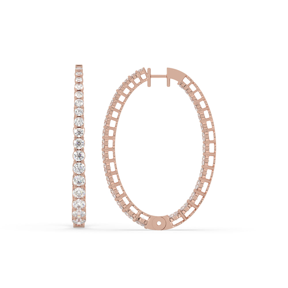 Round Inside-Out Huggie Hoop Earrings