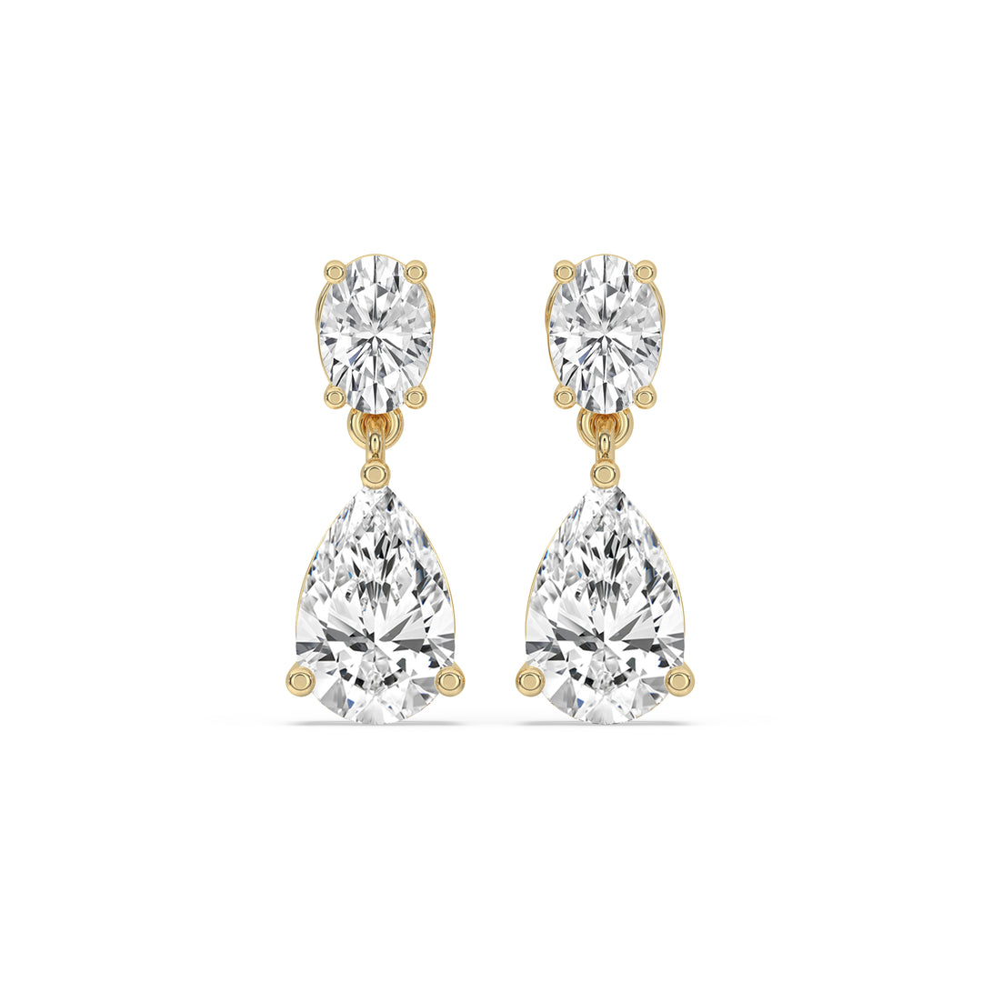 Two Stone Drop Earrings