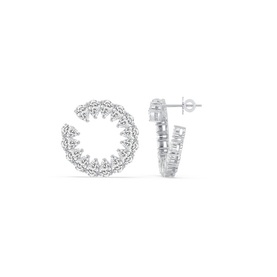 Open Circle Pear Earrings