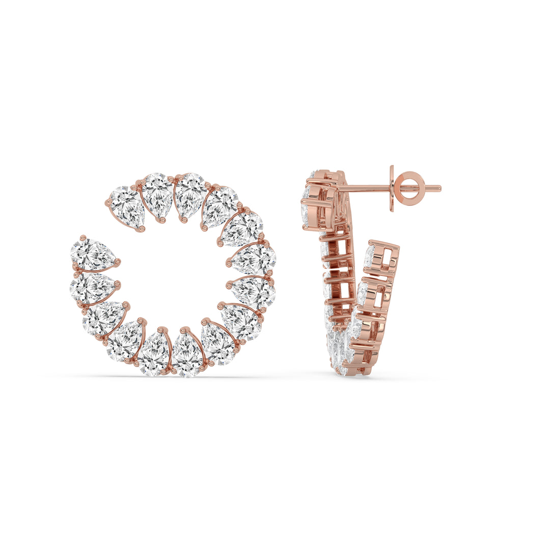 Open Circle Pear Earrings
