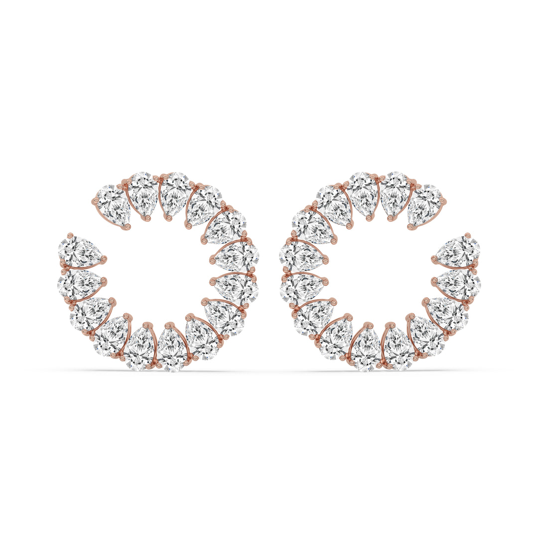 Open Circle Pear Earrings