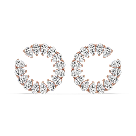 Open Circle Pear Earrings