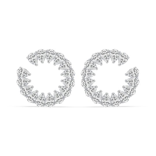Open Circle Pear Earrings