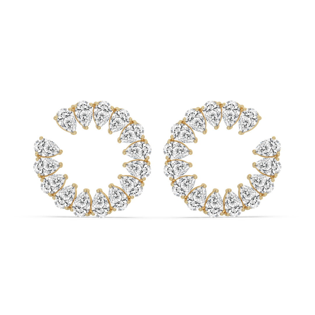 Open Circle Pear Earrings
