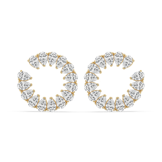 Open Circle Pear Earrings