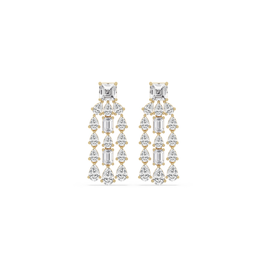Mixed Shape Chandelier Earrings