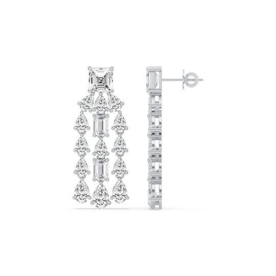 Mixed Shape Chandelier Earrings