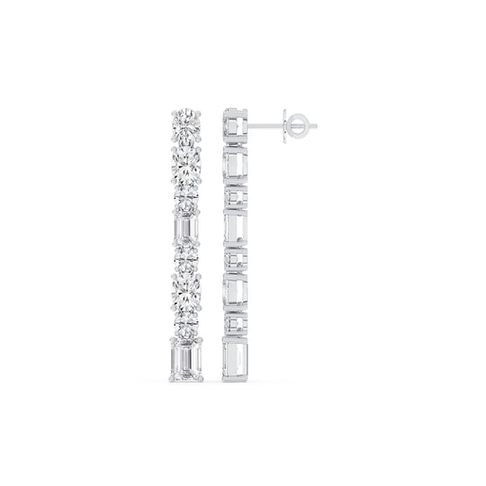 Mixed Shape Linear Drop Earrings