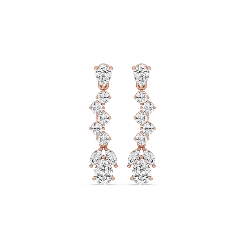 Graduated Fancy Drop Earrings