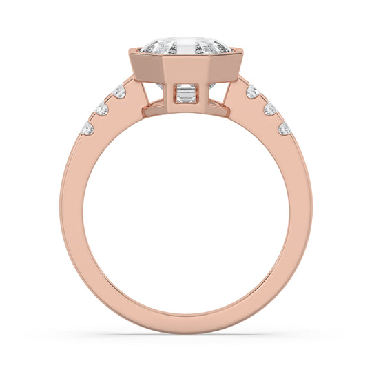 Octagonal Bezel Engagement Ring