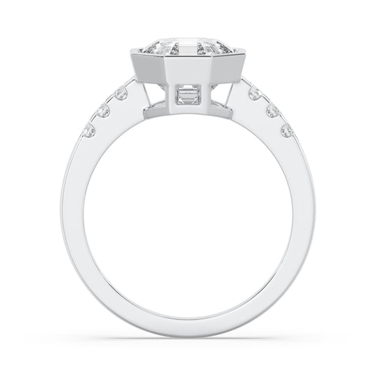 Octagonal Bezel Engagement Ring
