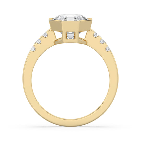 Octagonal Bezel Engagement Ring