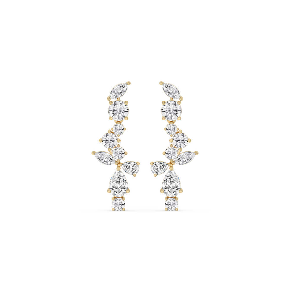 Fancy Shape Cascade Earrings