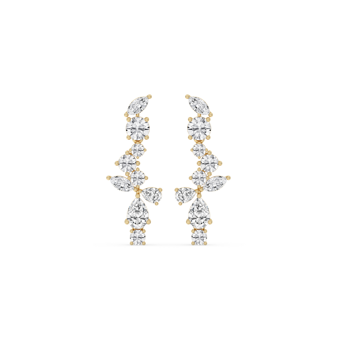 Fancy Shape Cascade Earrings