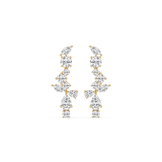 Fancy Shape Cascade Earrings