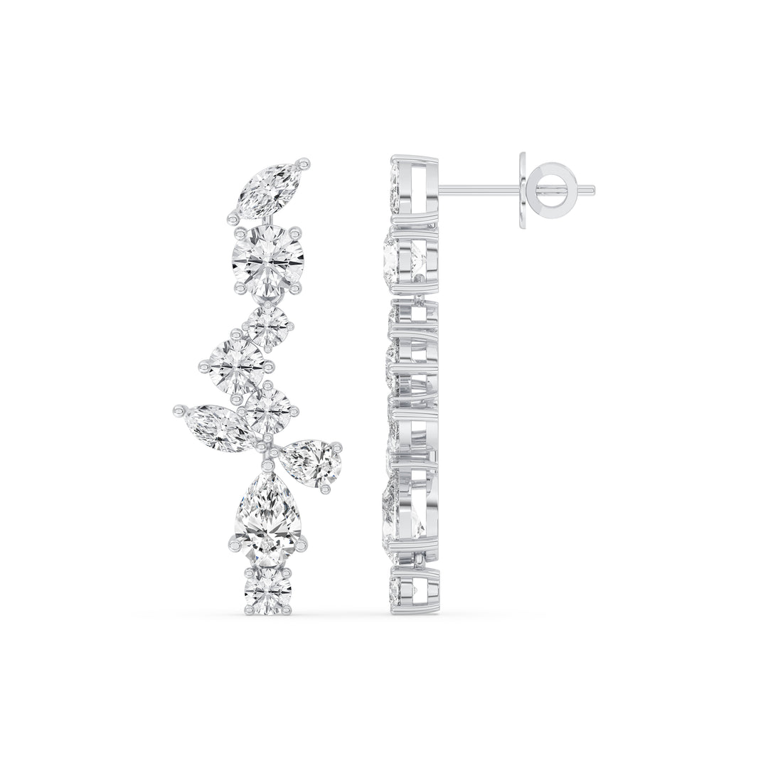 Fancy Shape Cascade Earrings
