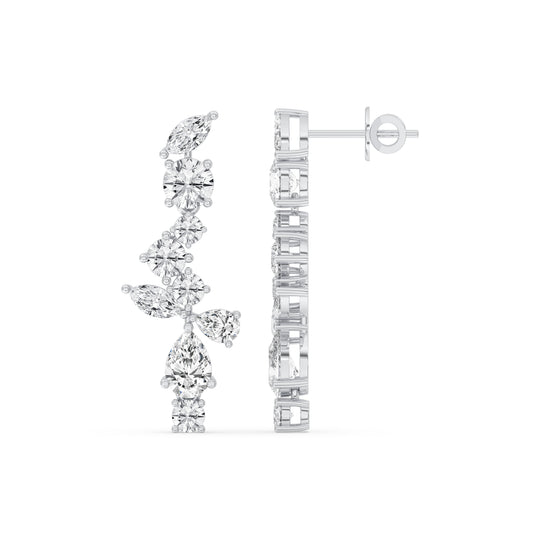 Fancy Shape Cascade Earrings