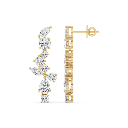 Fancy Shape Cascade Earrings
